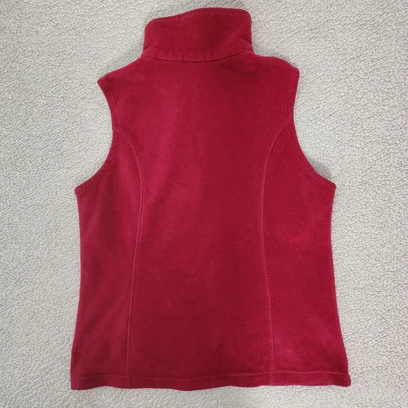 Columbia Red Fleece Vest Jacket - Picture 8 of 11